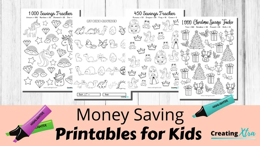 Money saving printables for kids
