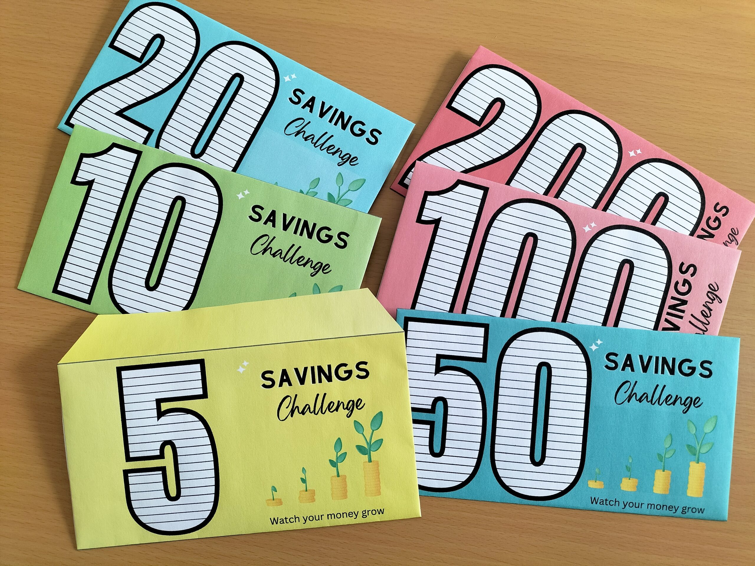 Savings Challenge Envelopes